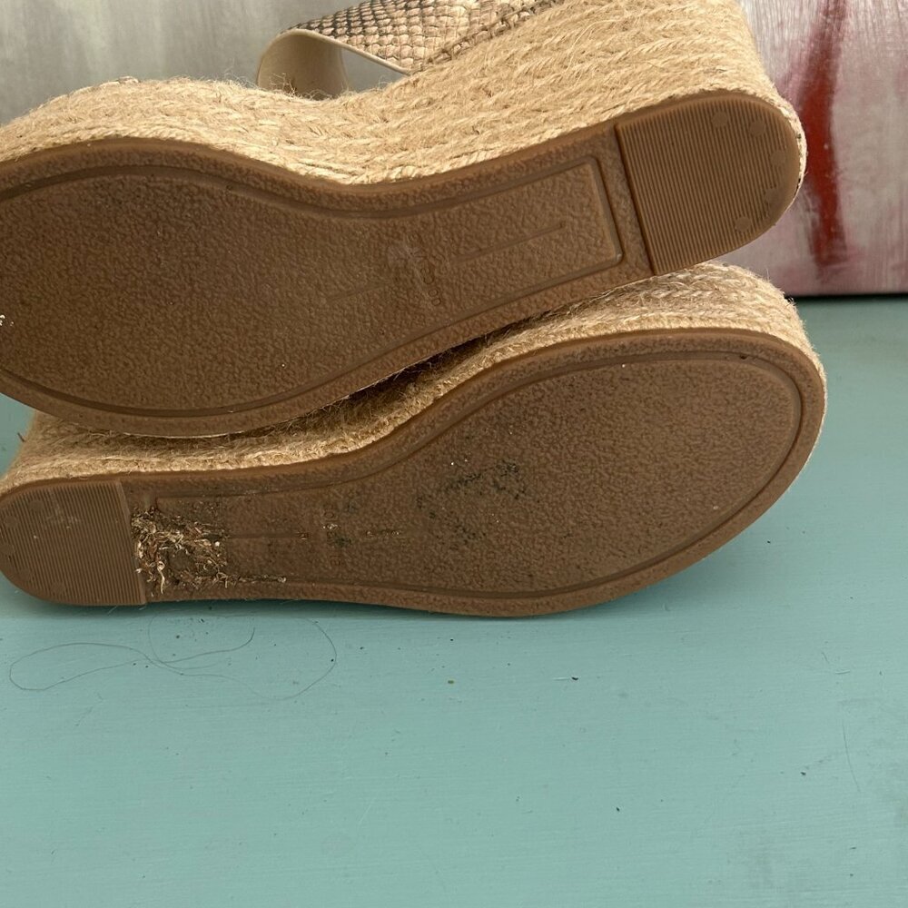 Dolce Vita Spiro Espradrille Wedge Sandal Size 8 Snakeskin Sandal 100% Leather - Picture 8 of 10